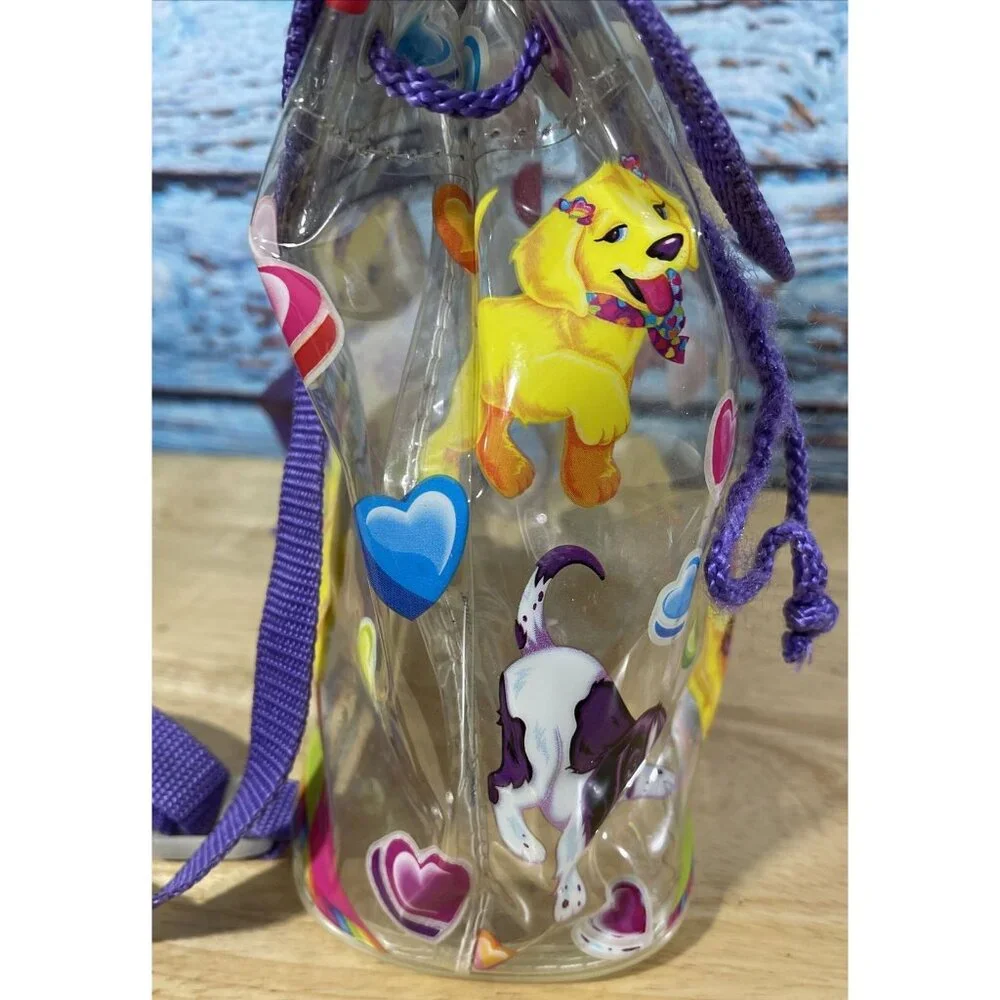 LISA FRANK Vintage 1990s Backpack Clear With Spotty Dotty Casey‎ And Cadmus